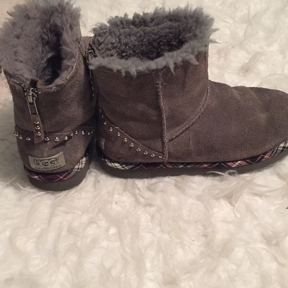 Gray embellished Uggs